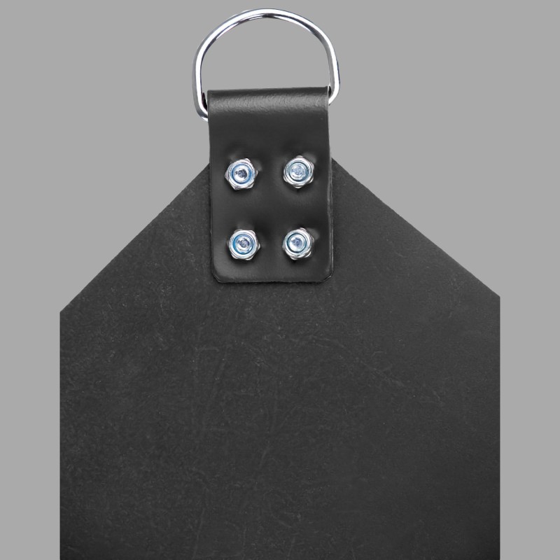 Black sling mat for fisting - made of leather with 4-point suspension