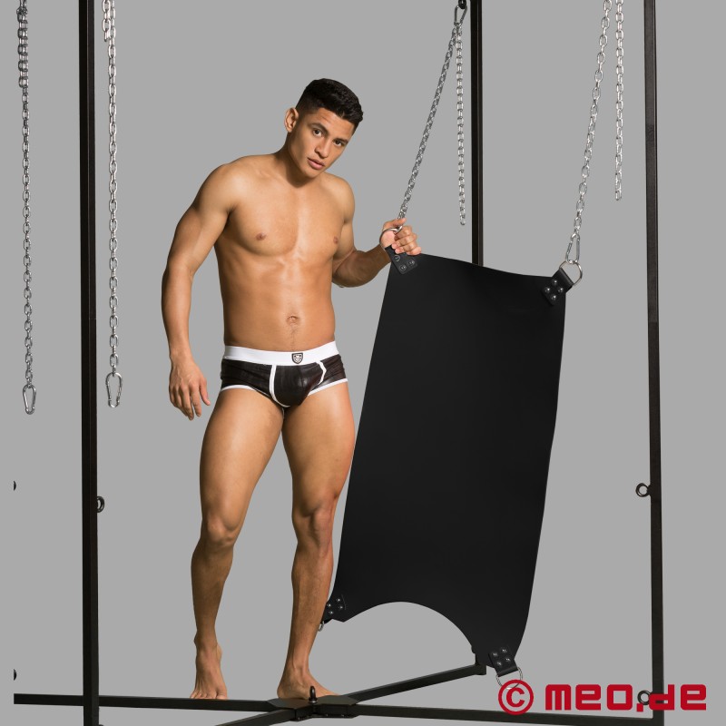 黑色吊垫 "拳交 (quánjiāo)" - 由皮革制成，带 4 点悬挂装置 - 5