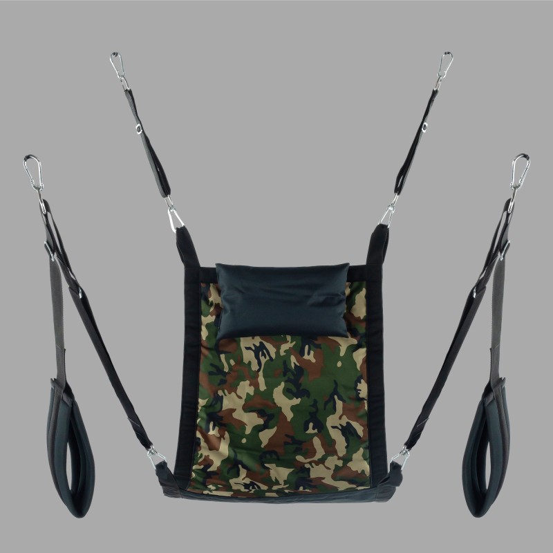 Téglalap alakú heveder fistinghez - teljes készlet terepszínű vászonból készült - 1