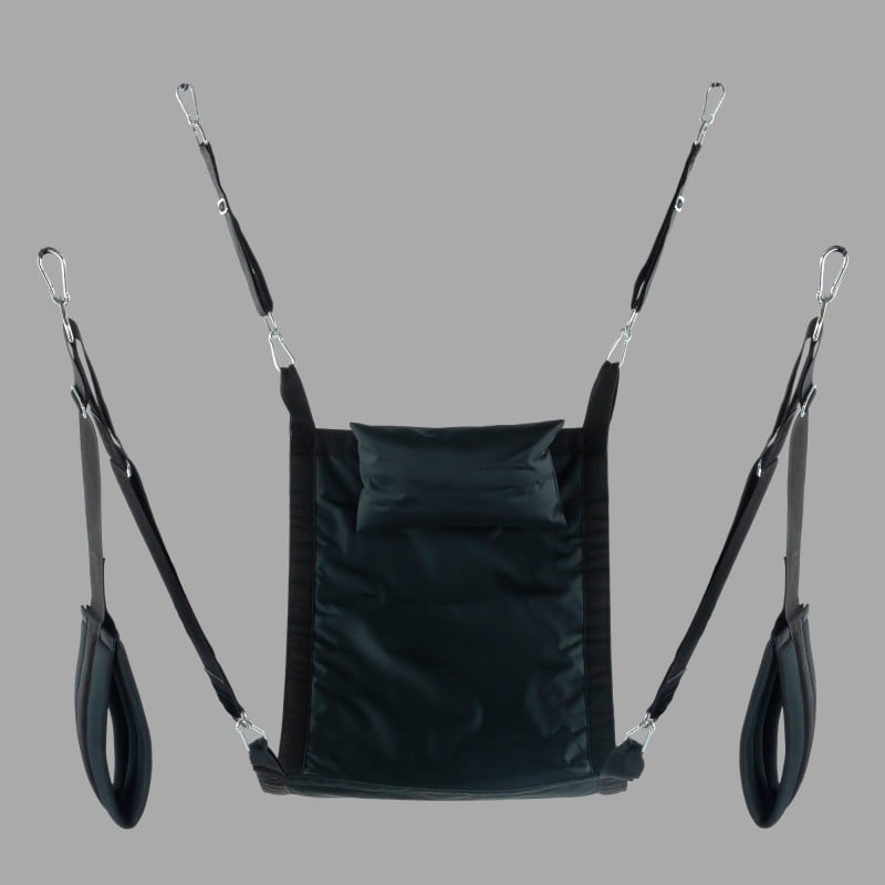 Sling rettangolare per fisting - set completo in tela nera