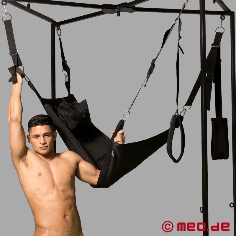 Téglalap alakú heveder fistinghez - teljes készlet fekete vászonból készült - 3