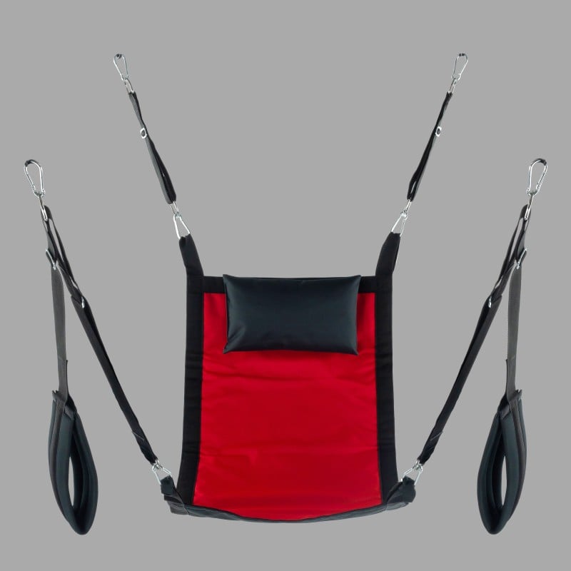 Sling rettangolare per fisting - set completo in tela rossa