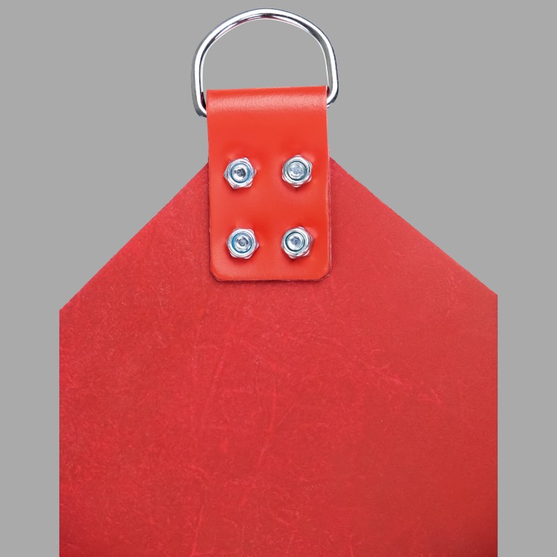 Red sling for fisting - made of leather with 4-point suspension