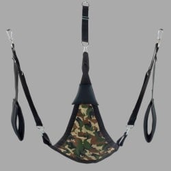 Sling trigonal para fisting - conjunto completo em lona de camuflagem