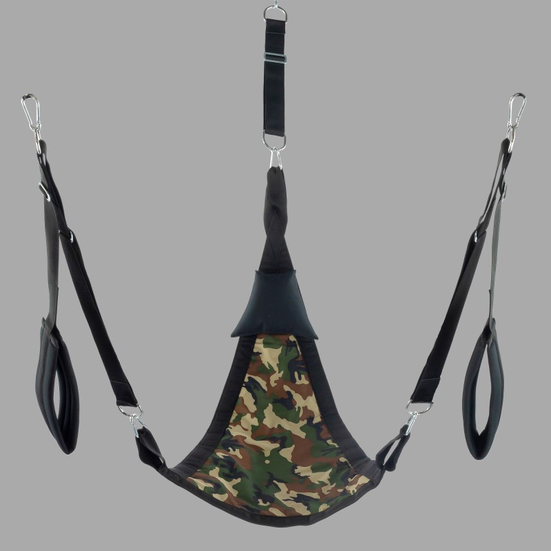 Trigonal sling for fisting - complete set made of camouflage canvas