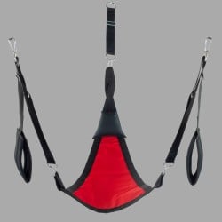 Sling de fisting triangulaire – Kit complet en tissu rouge