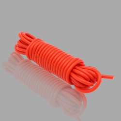Corde de bondage en silicone - rouge - Thumbnail