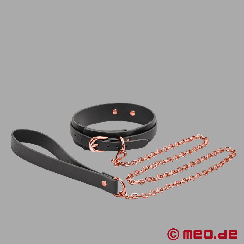 BDSM-halsband med koppel - 2