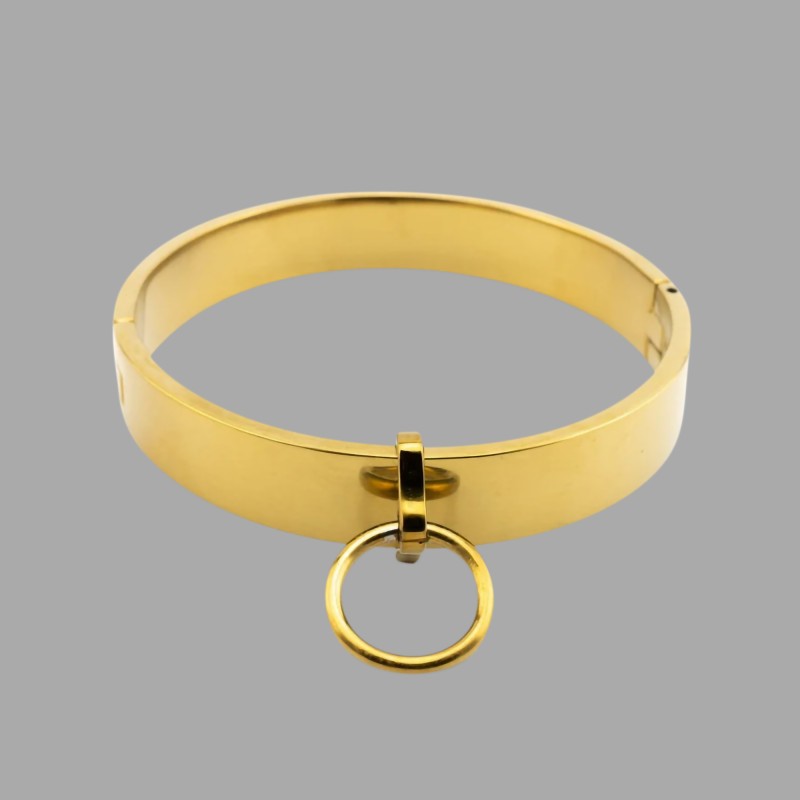 Goldenes Bondage Halsband der O