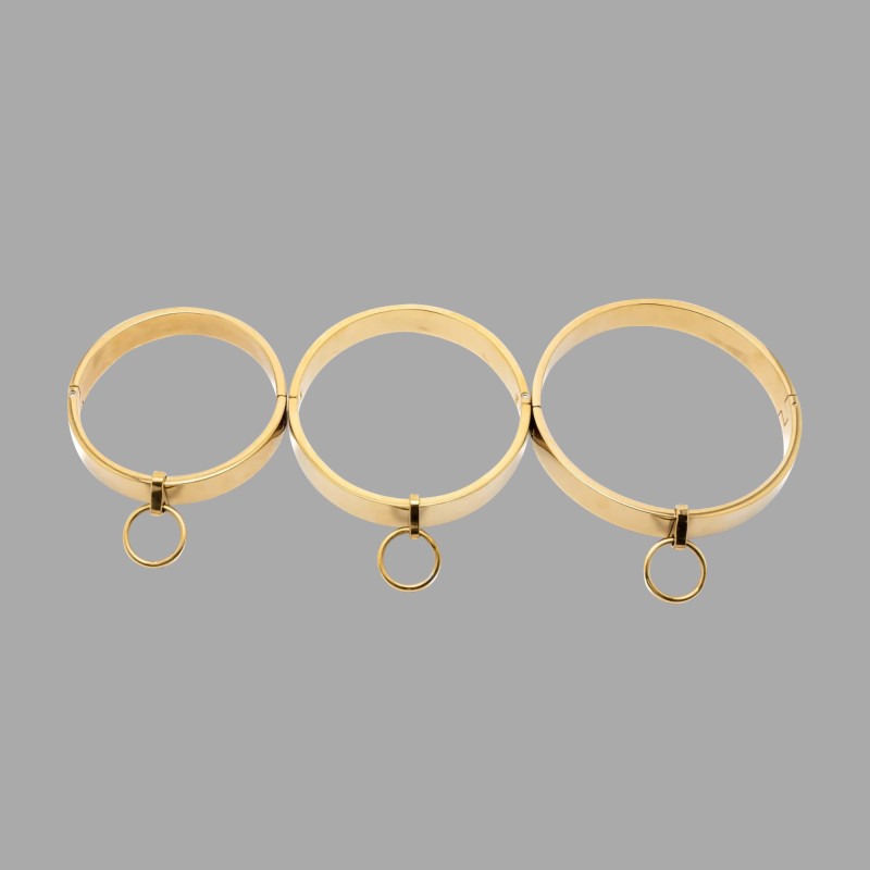 Golden bondage collar of the O - 5