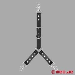 Verstellbarer 3-Punkt-Verbinder aus Leder – Venezia Bondage Kollektion