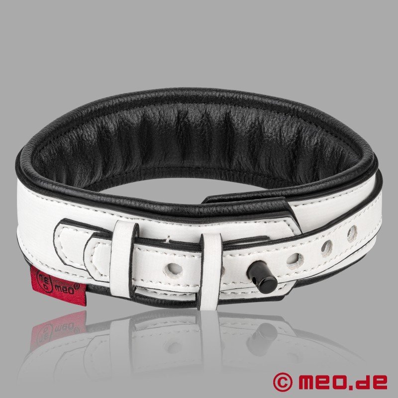 Bondagehalsband van leer met D-ring - Venezia BDSM Collection - 2