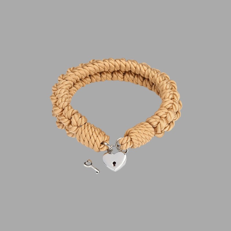 Collier Shibari en corde tressée