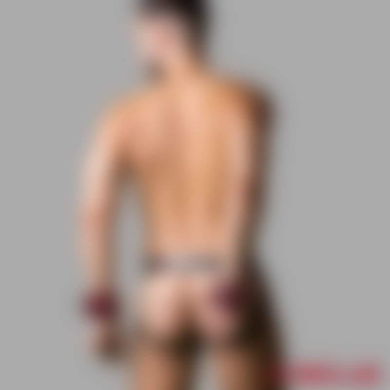 Håndjern i læder, bordeaux-farvet, polstret - NOBLESSE - 1