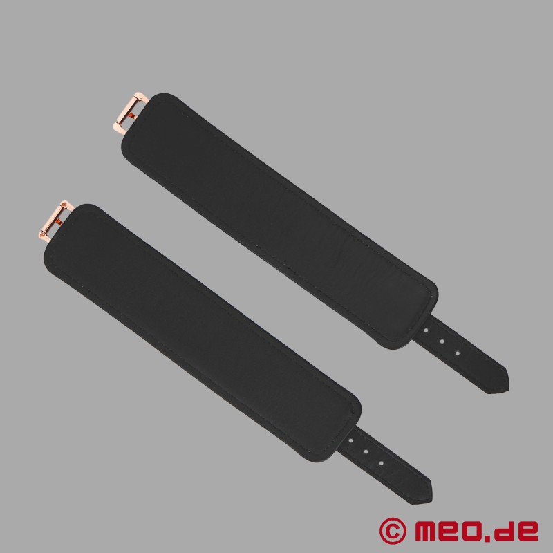 Deri el kelepçesi, bordo renkli, dolgulu - NOBLESSE - 5