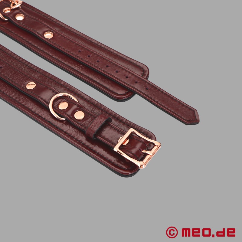 Luxe enkelboeien, bordeaux-kleurig, gewatteerd - NOBLESSE - 7