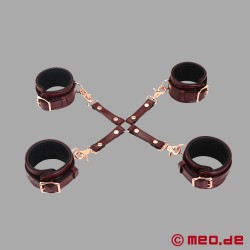 Entrave de bondage en croix – Lien Hogtie – bordeaux - NOBLESSE - Thumbnail