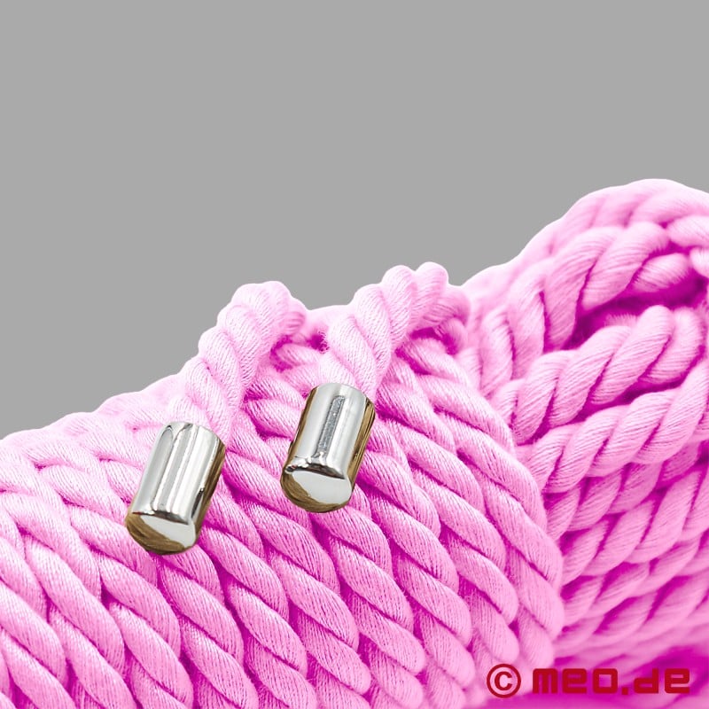 Corda de bondage de algodão rosa - corda profissional BDSM - rosa