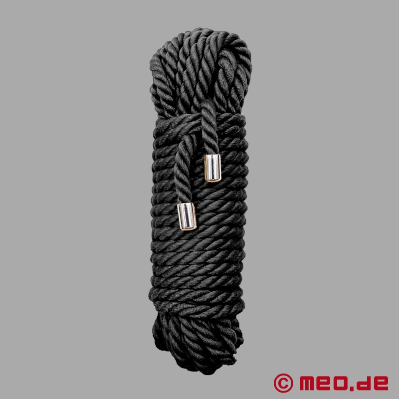 Corda bondage nera in cotone - Corda professionale BDSM color nero