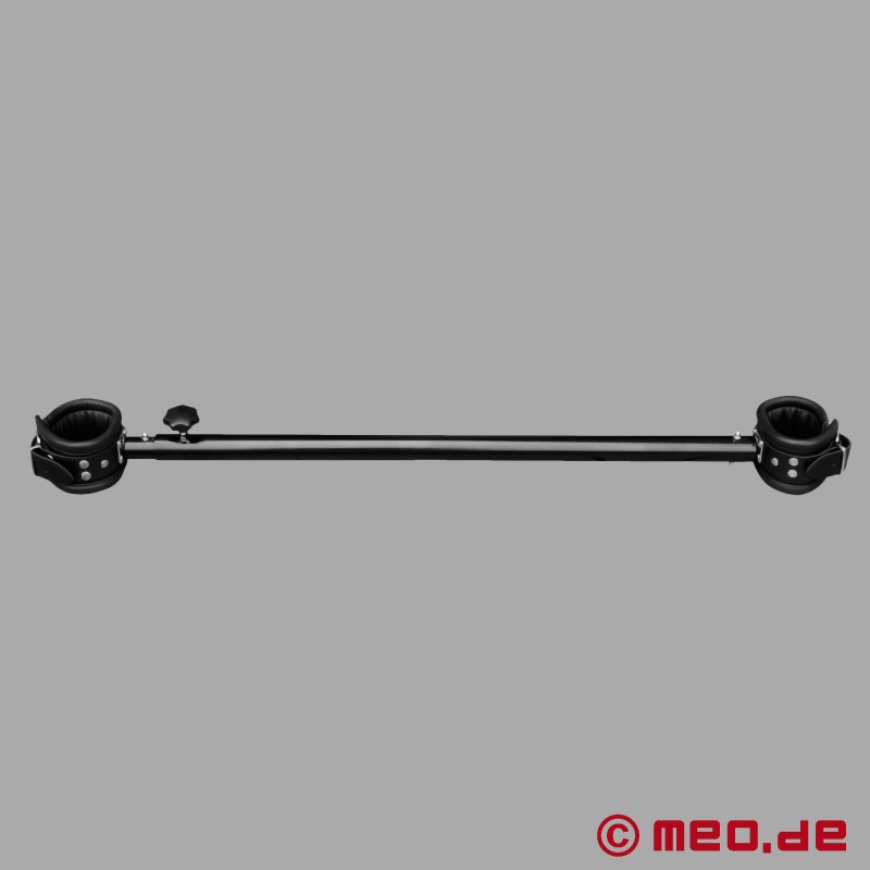 Adjustable BDSM Spreader Bar with Leather Restraints