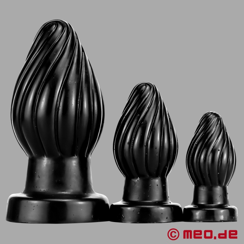 Silikone buttplug - spiralformet kegle