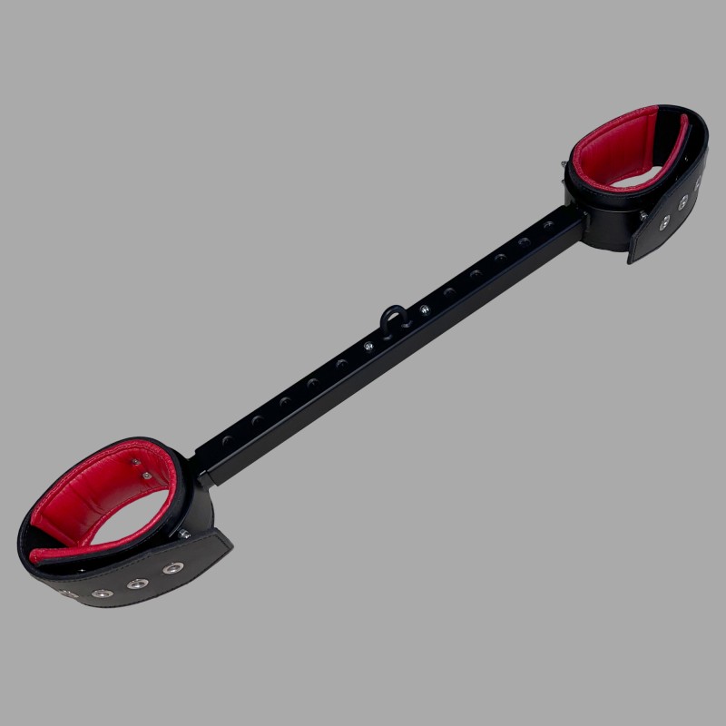 BDSM roztahovací tyč s pouty z kůže - 2