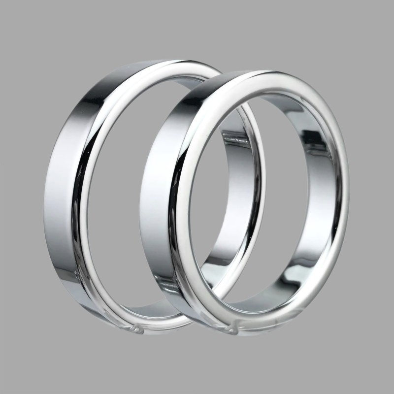 De Luxe Stainless Steel Cock Ring - 5