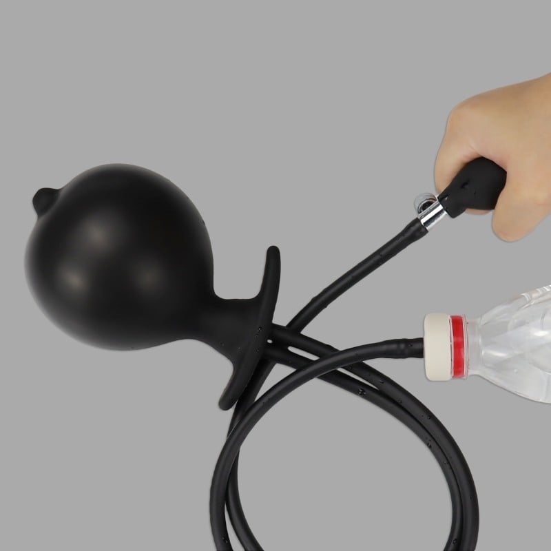 Plug anal hinchable con enema