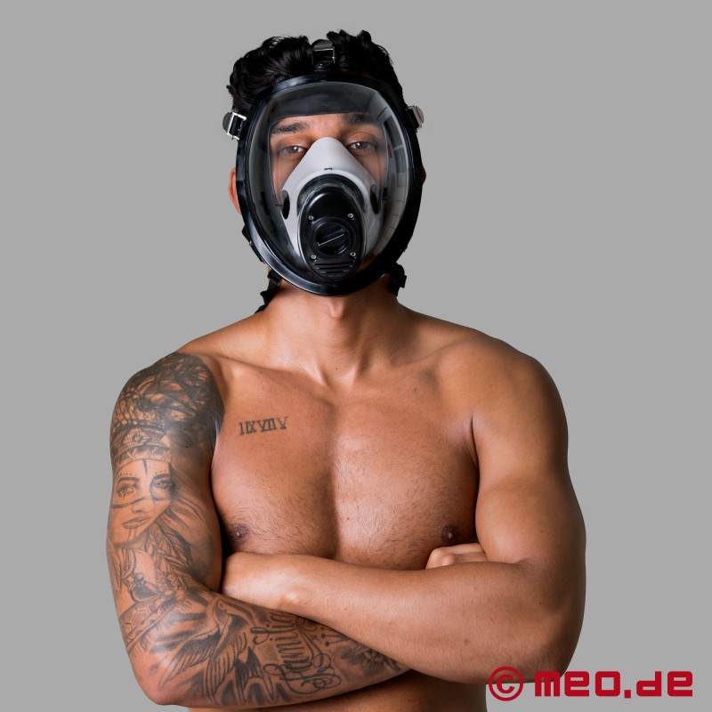 MSX Gas Mask with Full Face Visor - BDSM Breathing Mask