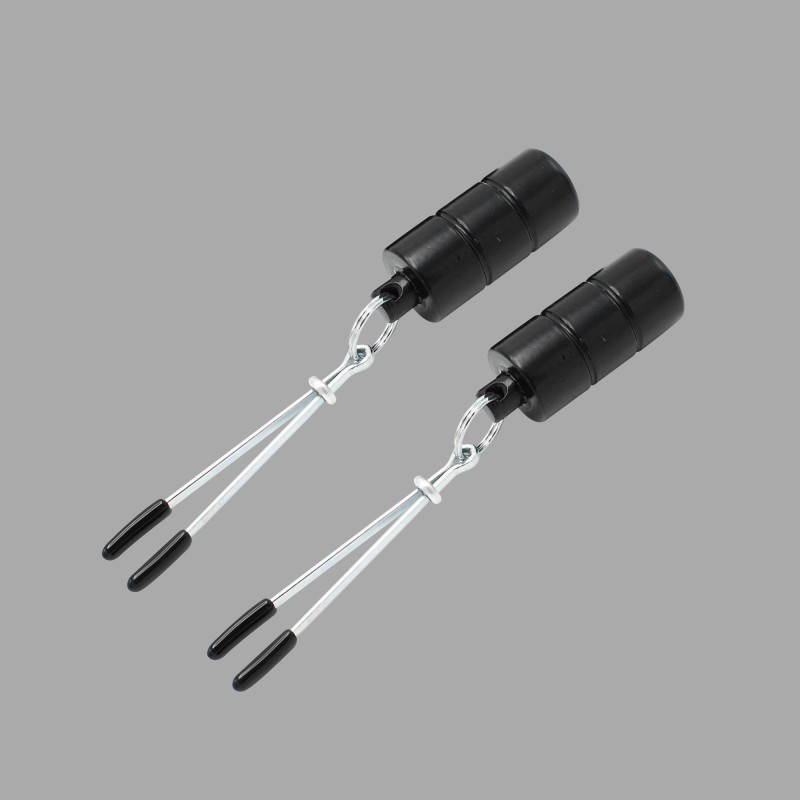 BDSM Nipple Clamps with Weights - 2
