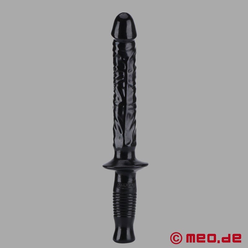 The Manhandler - Black Dildo with Handle