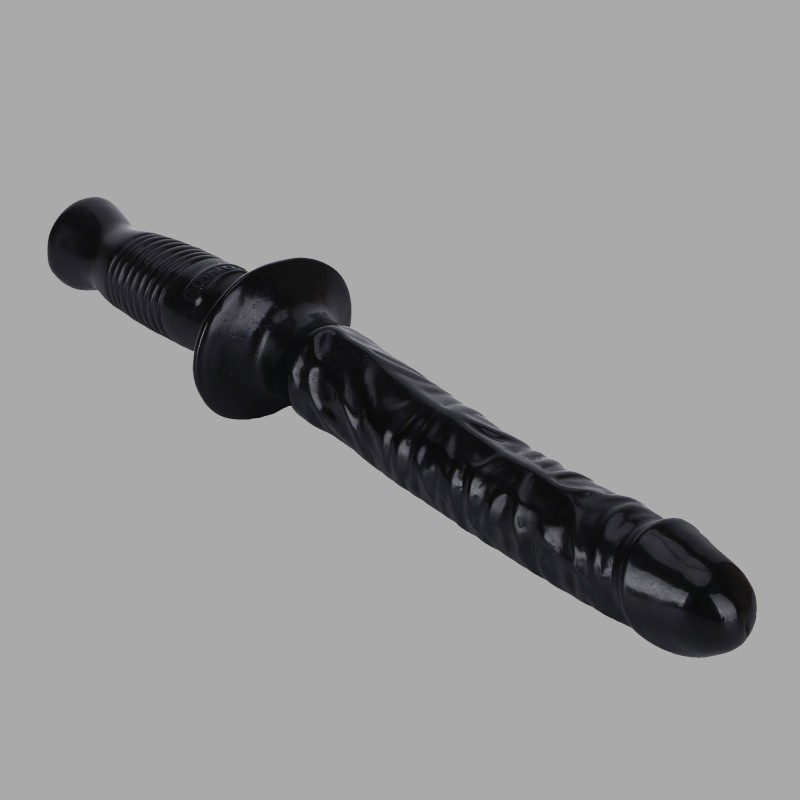 The Manhandler - Black Dildo with Handle - 2