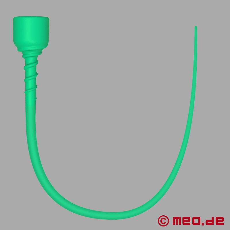 Plug peniano longo de silicone com ventosa 