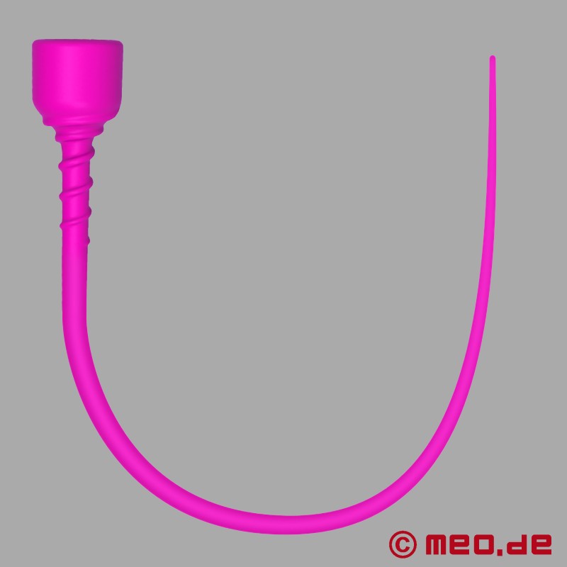 Plug peniano longo de silicone com ventosa 