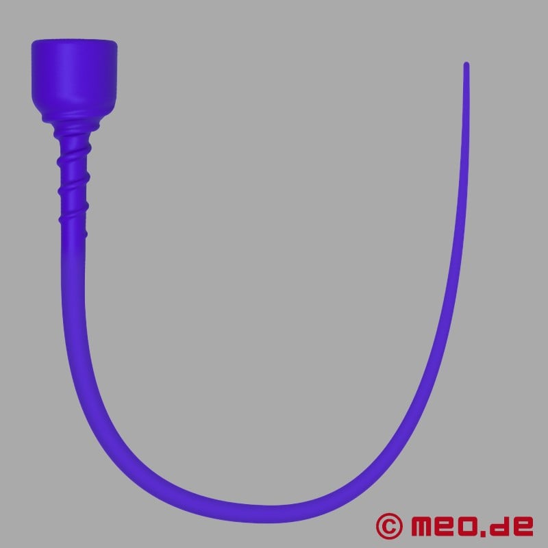 Plug peniano longo de silicone com ventosa 