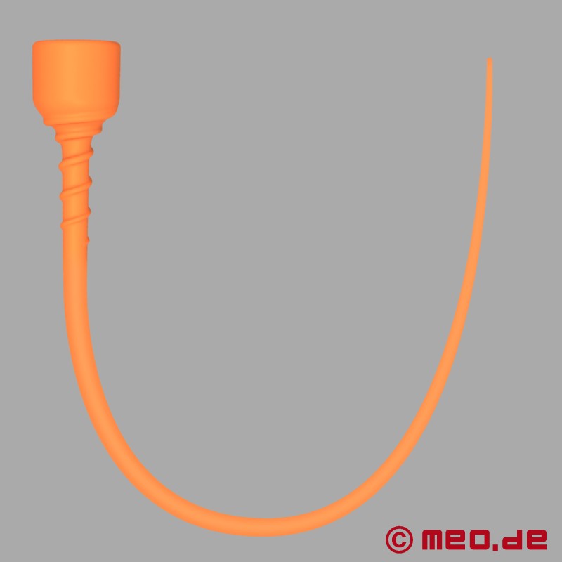 Plug peniano longo de silicone com ventosa 