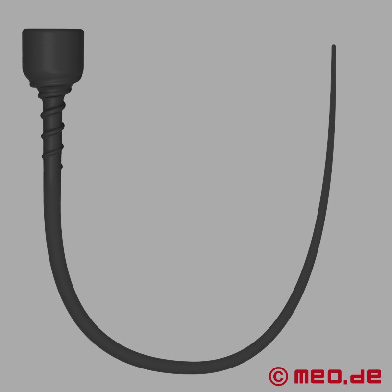 Plug peniano longo de silicone com ventosa 