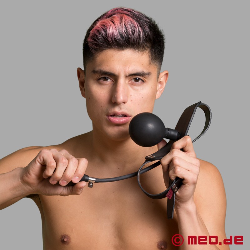 Bőrből és szilikonból készült szorítószáj - 5