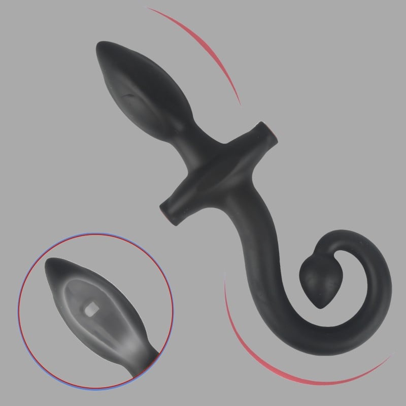 Inflatable Anal Plug with Tail