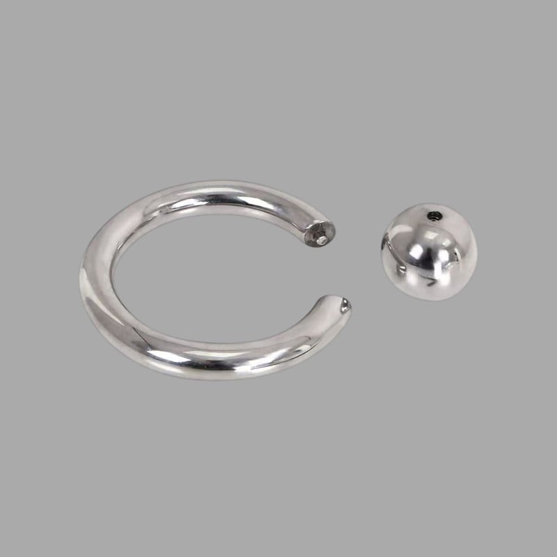 Bull Cock Ring - Anneau pénien en acier inox avec boule