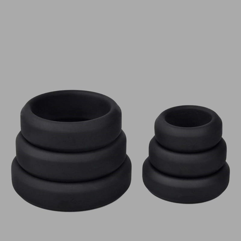 Set of 6 Silicone Cock Rings - Alphamale Pro