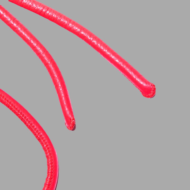 Corda bondage de couro Shibari - vermelho - 5