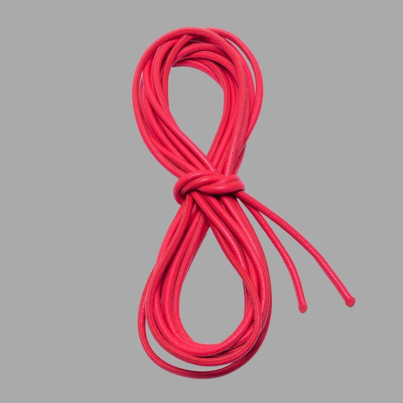 Shibari Leather Bondage Rope - Red