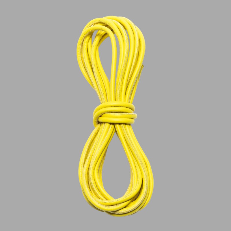 Corda de bondage em pele Shibari - amarelo