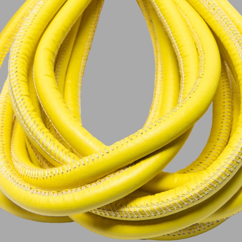 Shibari Leather Bondage Rope - Yellow