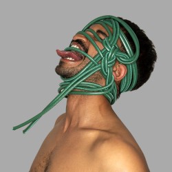 Corda bondage in pelle Shibari - verde