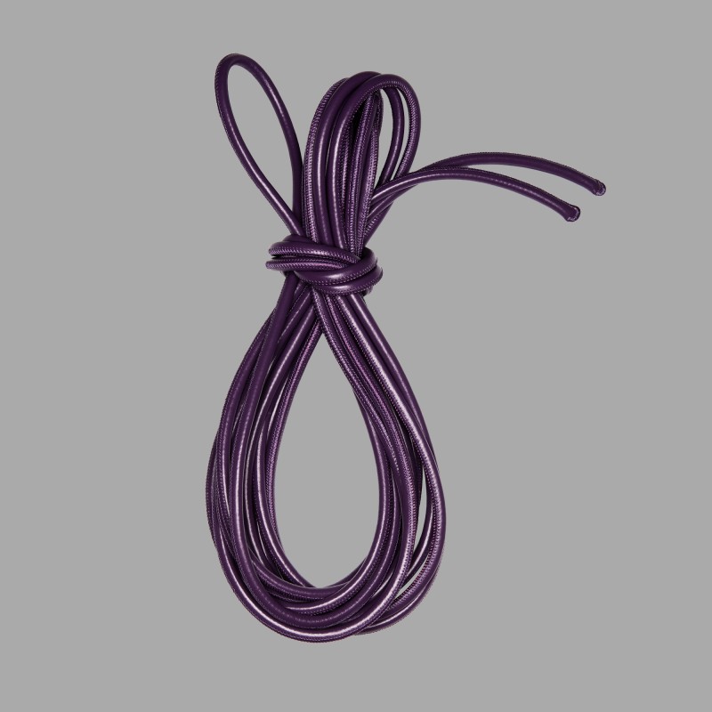 Skórzana lina do wiązania Shibari - fioletowa