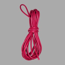 Shibari Bondageseil aus Leder - pink - Thumbnail