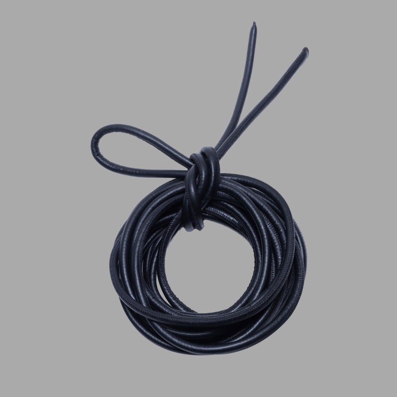 Cuerda de cuero para bondage Shibari - negra