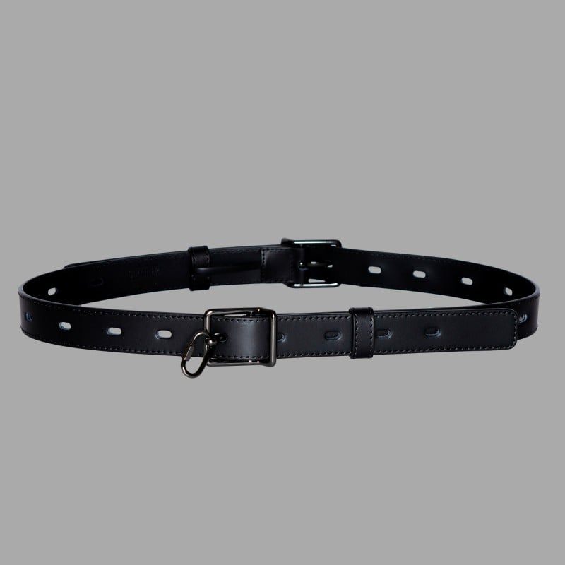 Ceinture de bondage en cuir de veau - noir